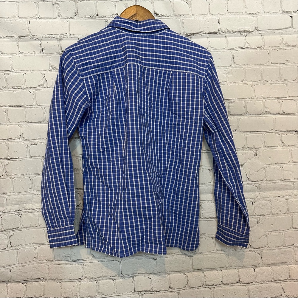 Essentials Blue And White Button Up - image 2